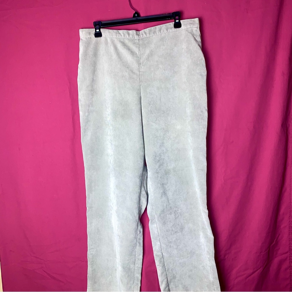 Alfred Dunner GREY Loose fit Elastic waistband Pants